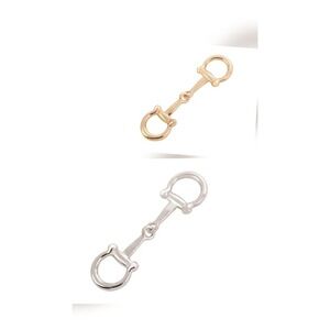 Horse Bit Buckle, Double Silk Scarf Ring, D-Ring Tie Connector Gold  Silver 2pcs